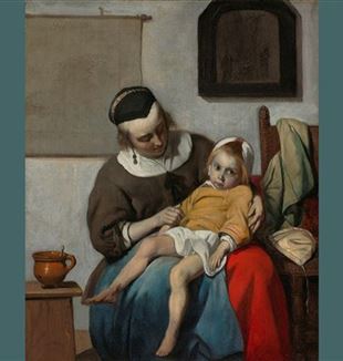 Gabriel Metsu, L'enfant malade, 1660-1665, Rijsk Museum, Amsterdam