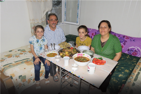 Myriam avec sa famille