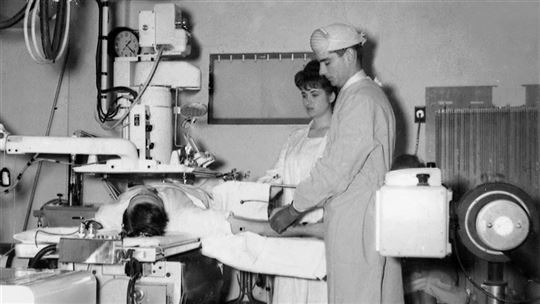 Giancarlo Rastelli à l'hôpital de Parme en 1958