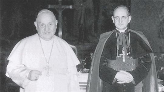 Jean XXIII avec celui qui alors était le cardinal Montini