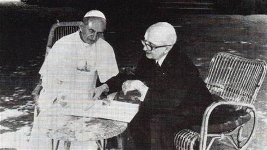 Le Pape Montini avec Jean Guitton