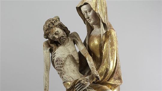 Sculpteur allemand, ''Vesperbild'' (détail), environ 1380-1400, Francfort-sur-le-Main. Liebieghaus Skulpturensammlung © Liebieghaus Skulpturensammlung - Artothek