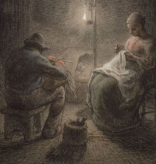Jean-François Millet, Soirée d’hiver (détail), 1867. (© 2020 Museum of Fine Arts, Boston-Scala, Florence)
