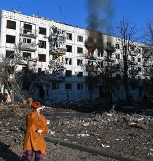 Les destructions à Chuhuiv après les bombardements russes, dans la région de Kharkiv dans l’est de l’Ukraine (Photo Justin Yau/Sipa USA/Mondadori Portfolio)