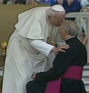 Don Giussani et Jean-Paul II le 30 mai 1998