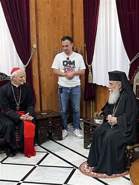 La rencontre avec le patriarche grec orthodoxe de Jérusalem